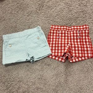 Lot of 2 Janie and Jack little girl shorts